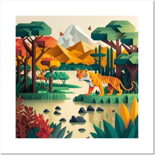 low poly jungle Posters and Art